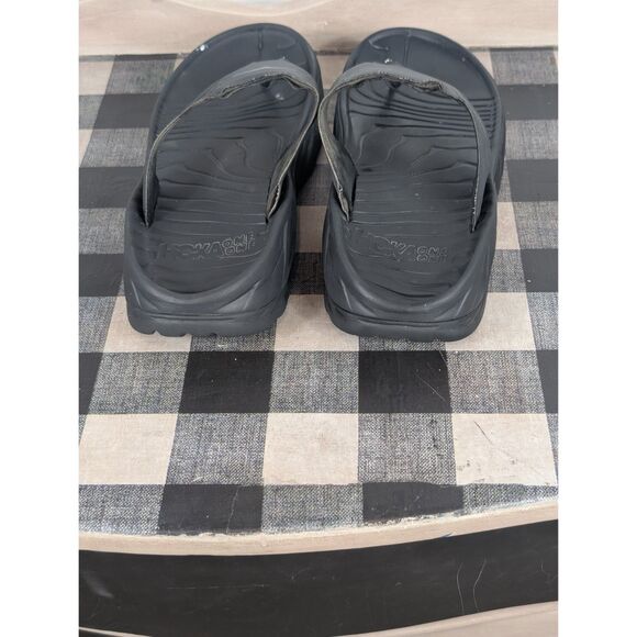 Hoka One One ORA Recovery Flip Flops Black Men's Size 10 - Picture 7 of 15